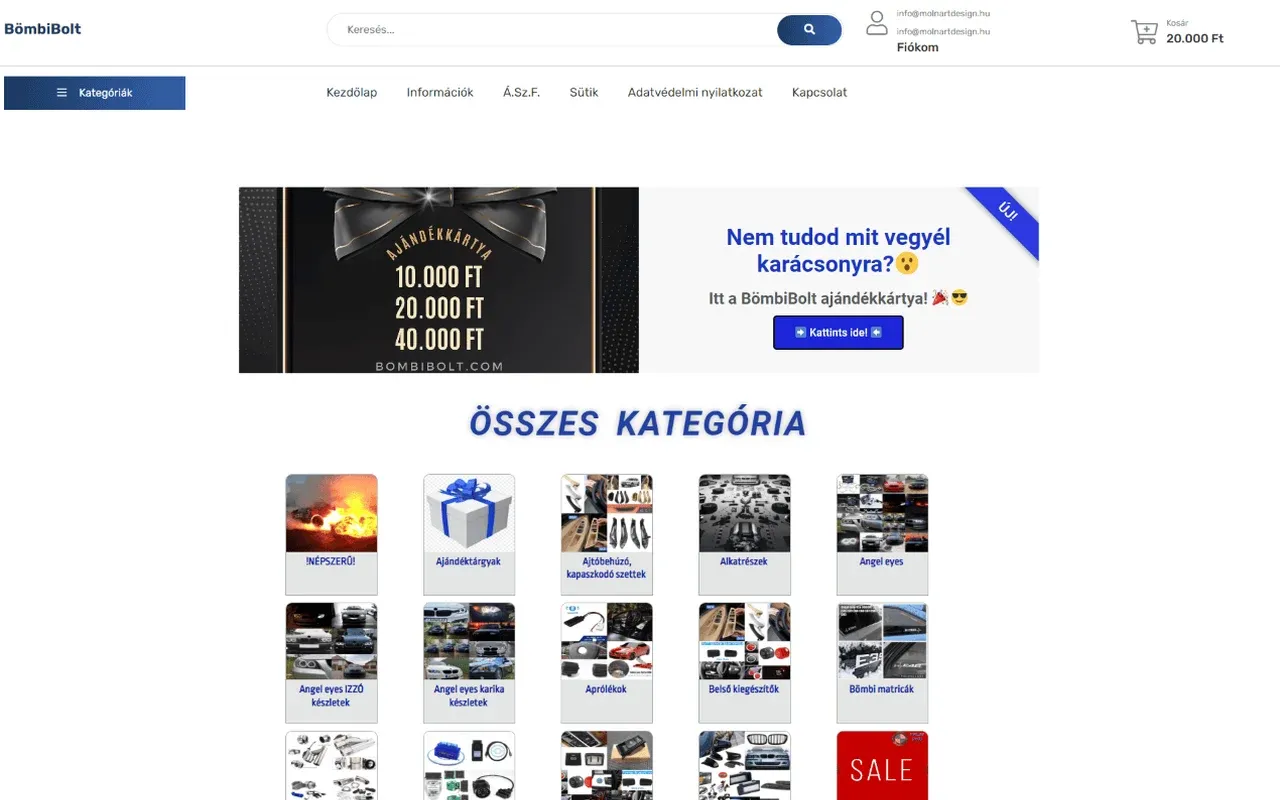 Bömbi Bolt – a régi weboldal