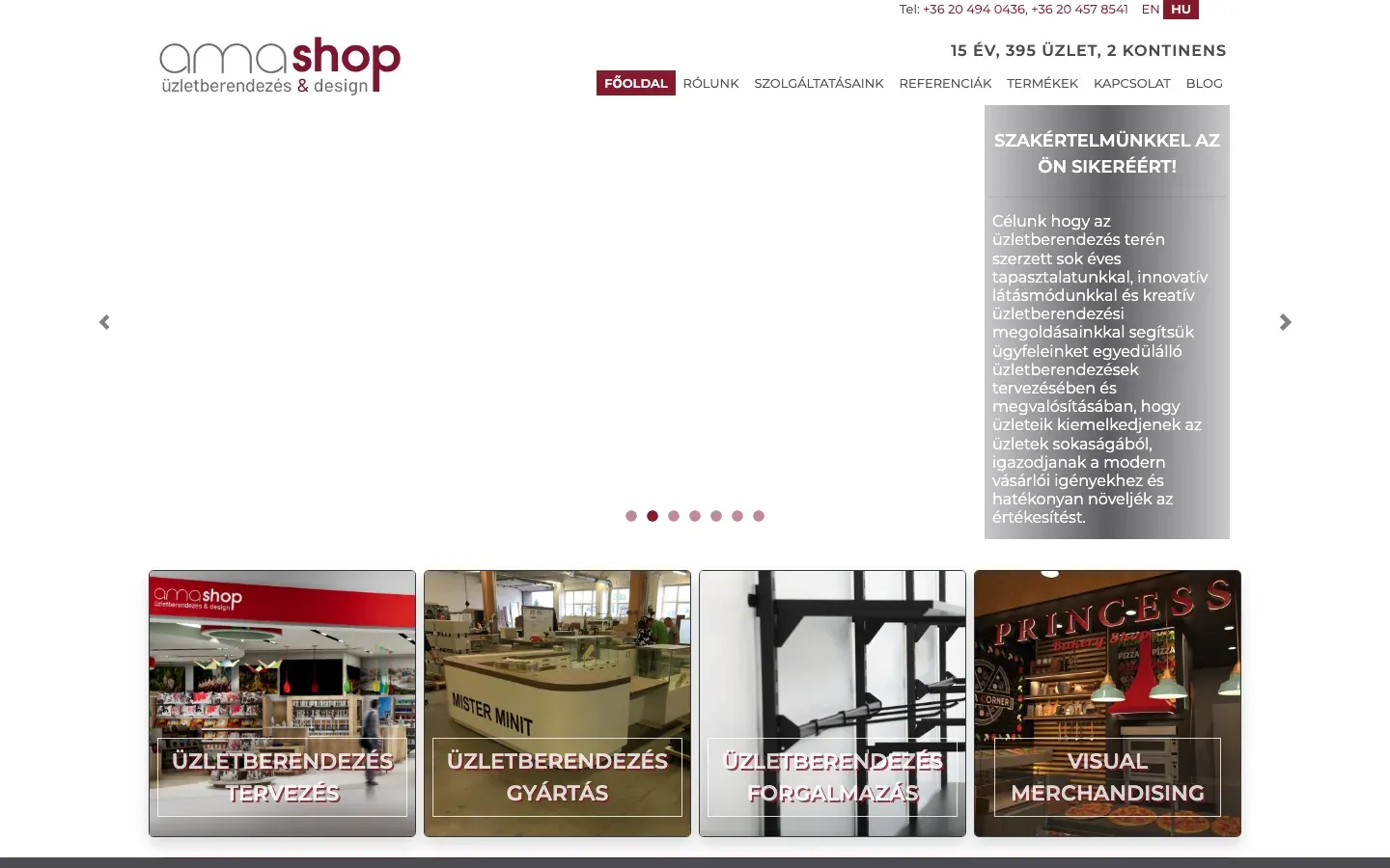 AMA Shop – a régi weboldal