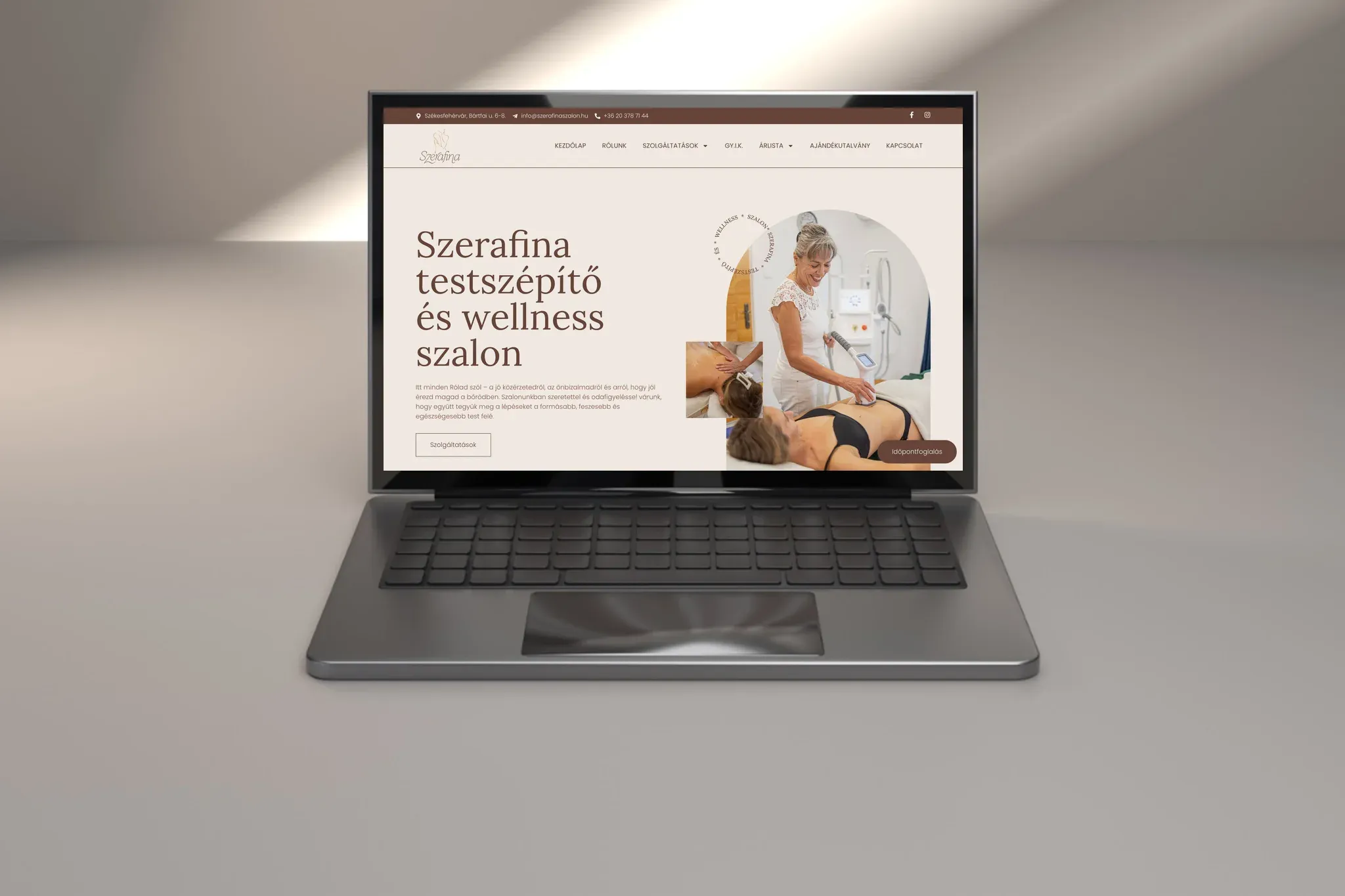 Szerafina Szalon weboldal
