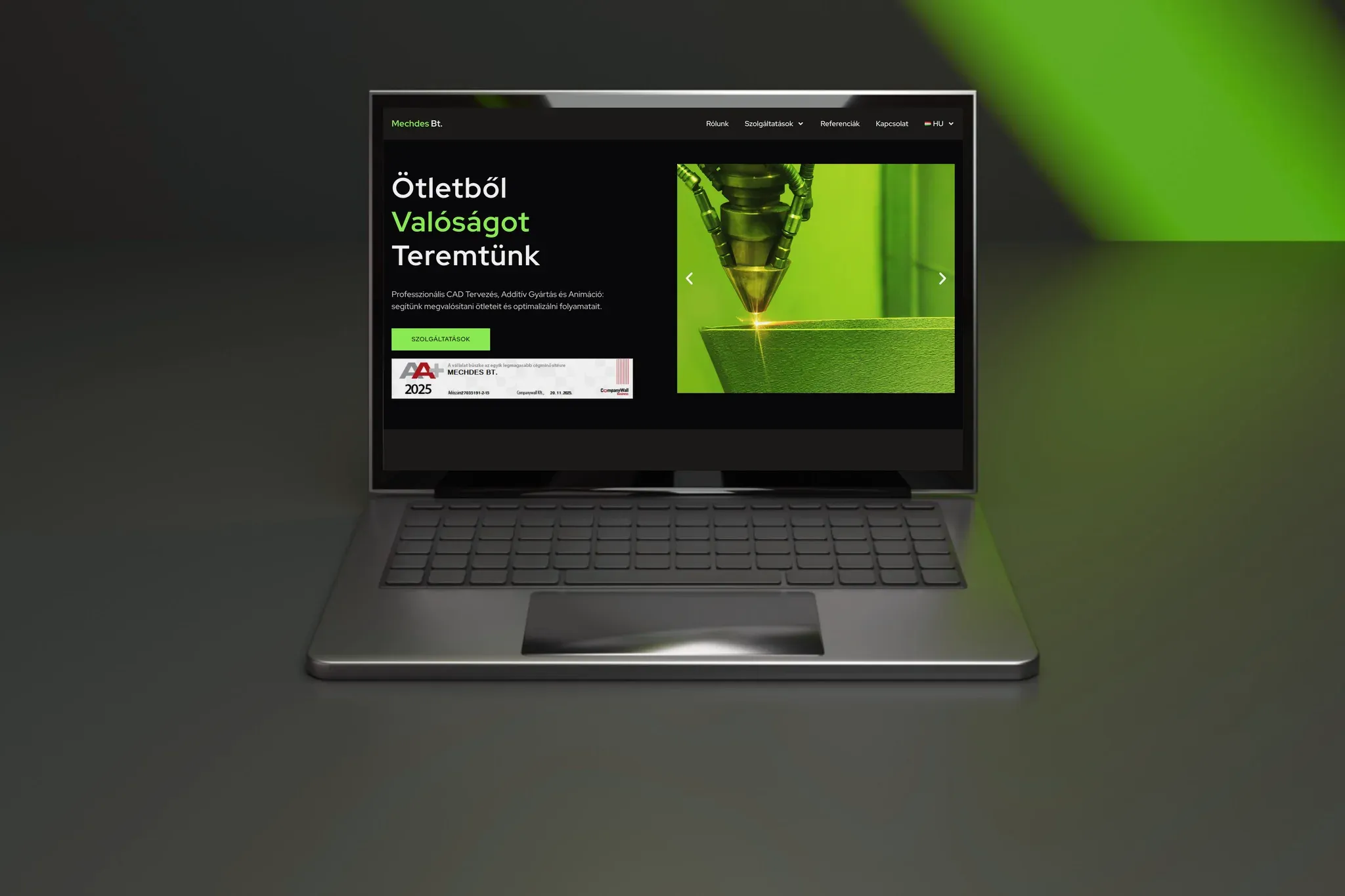 Mechdes weboldal