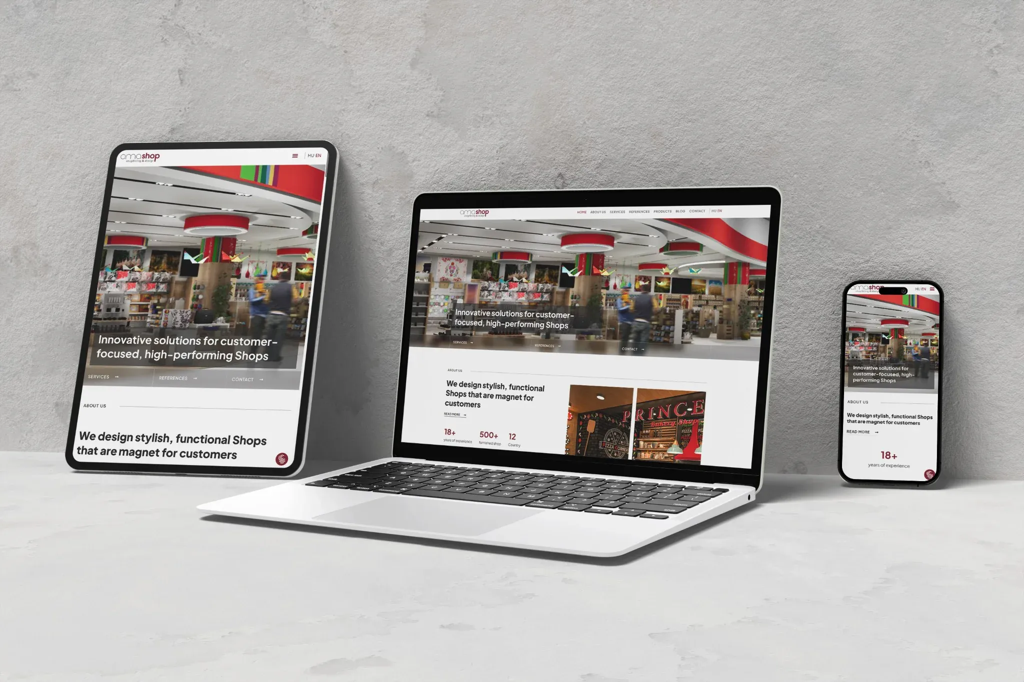 AMA Shop weboldal