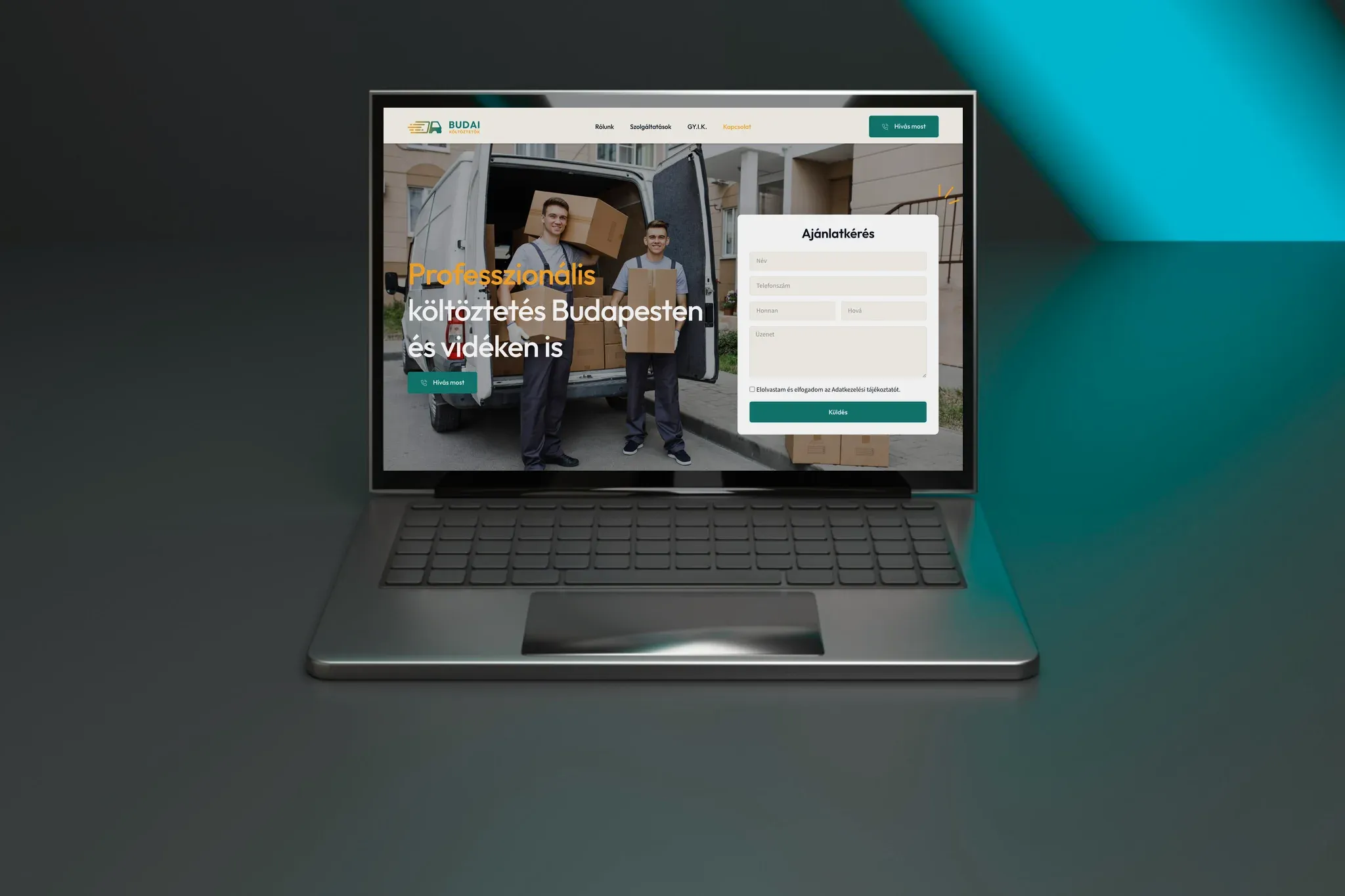 Budai Költöztetők weboldal