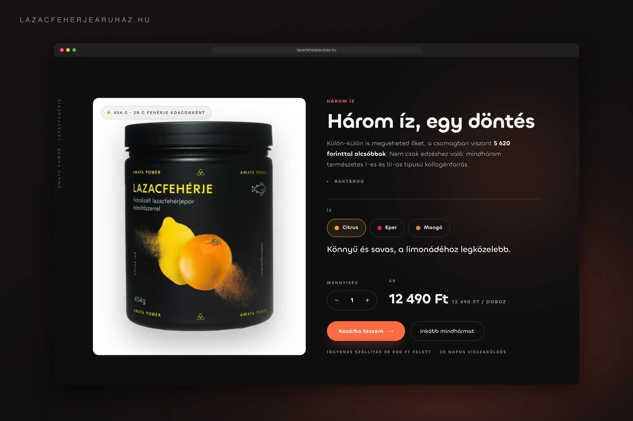 Lazacfehérje Áruház – képernyőkép 1
