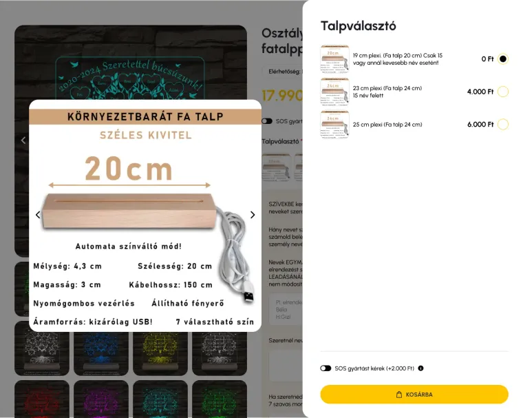 3D Lámpa: Kiegészítő-választó, asztali terv